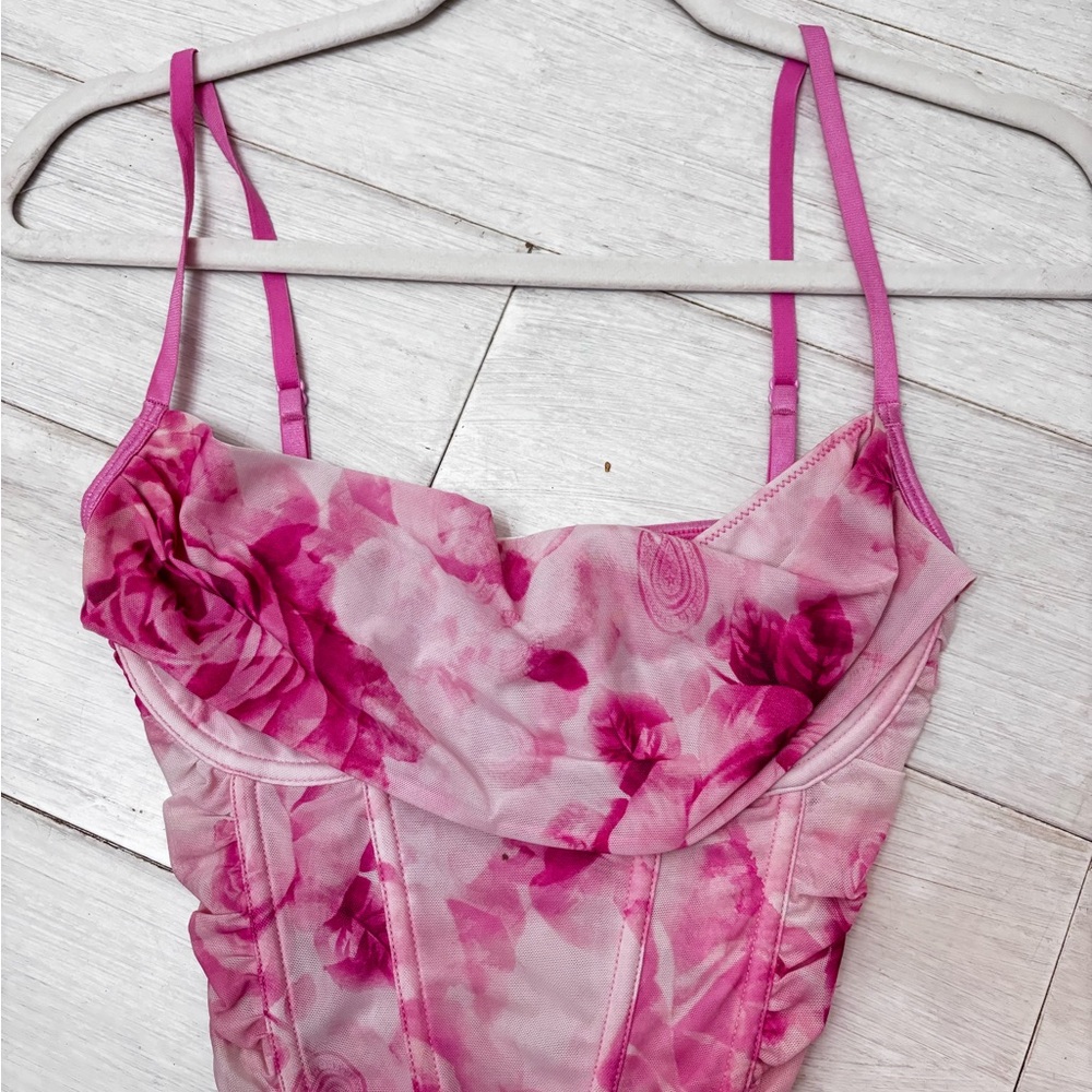 Glassons Pink Chemise with Dreamy Tie-Dye Pattern